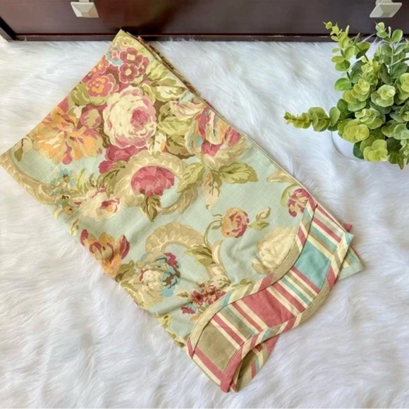 Waverly Spring Bling Vapor Scallop Window Valance Floral Shabby Chic - Picture 8 of 9